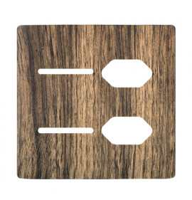 Placa p/ 2 Interruptores + 2 Tomadas 4x4 - Novara Carvalho